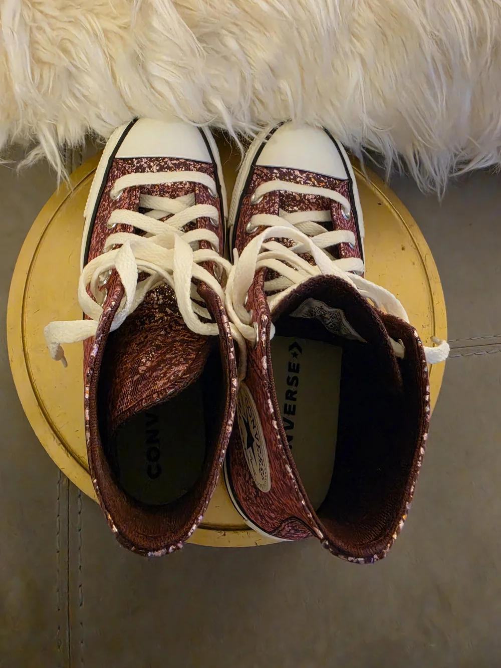 Converse Chuck Taylor High-Top Sneakers — Pink Glitter - Picture 8 of 12